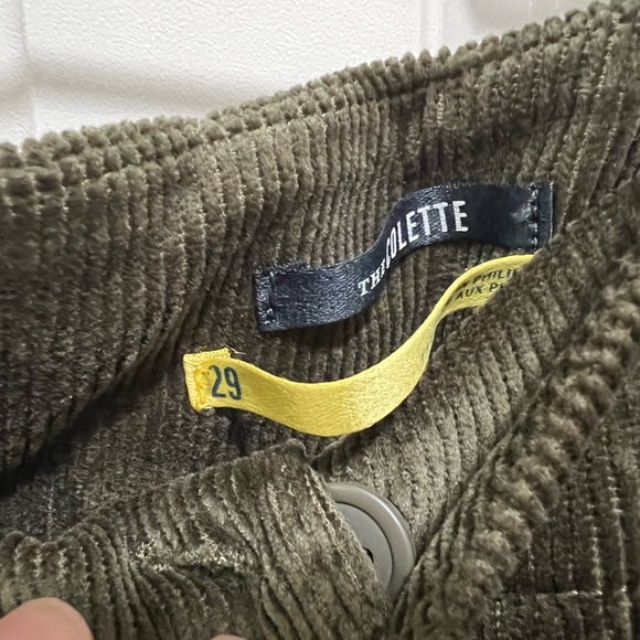 NWT Maeve The Colette cropped Wide-Leg pants in Olive Corduroy Edition Sz 29 - Picture 10 of 12